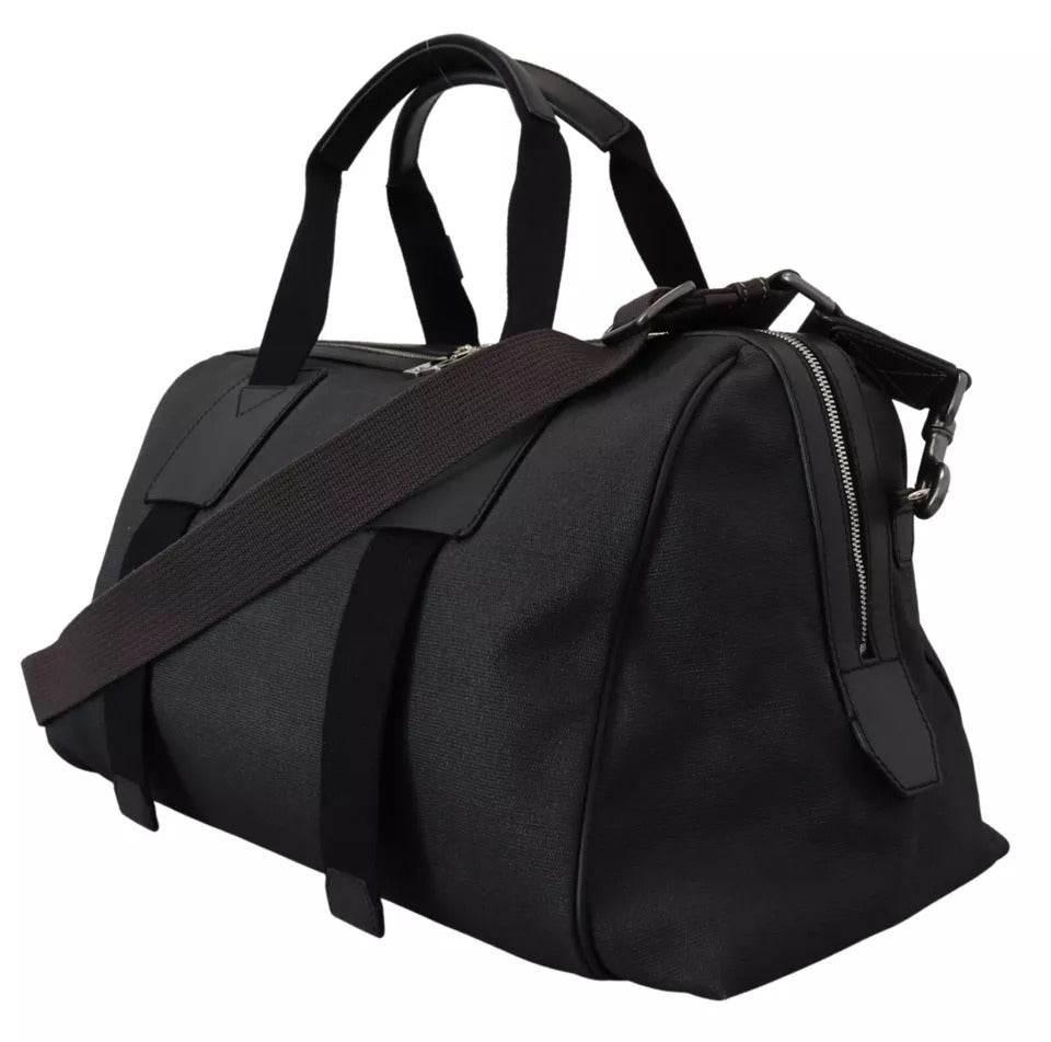 Dolce & Gabbana Black Gray Holdall Tote Men Hand Shoulder Bag - Hilstor
