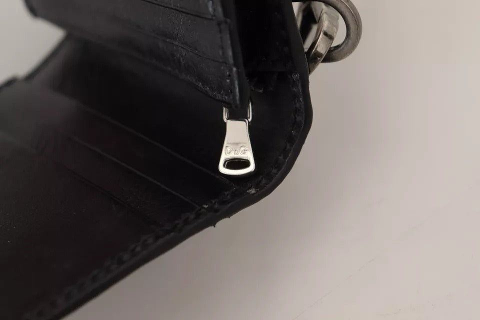Dolce &amp; Gabbana sort læder Bifold Skulderslynge Dame tegnebog