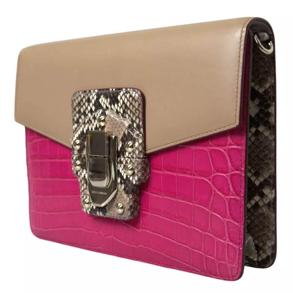 Dolce & Gabbana Multicolor Leather LUCIA Shoulder Bag - Hilstor