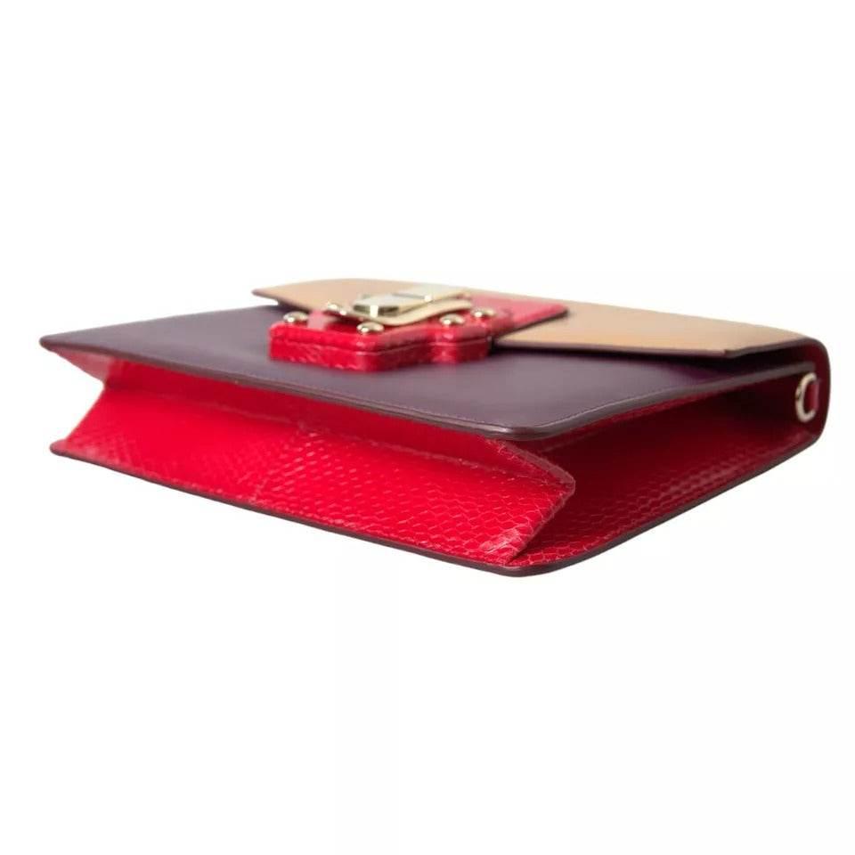 Dolce & Gabbana Multicolor Lucia Brushed Leather Crossbody Shoulder Bag - Hilstor