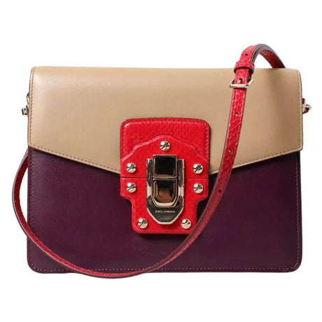 Dolce & Gabbana Multicolor Lucia Brushed Leather Crossbody Shoulder Bag - Hilstor