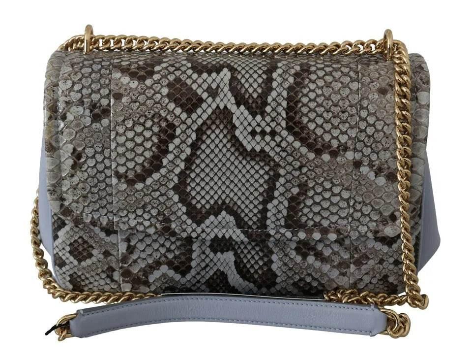 Dolce & Gabbana Blue Exotic Leather Shoulder Purse Cross Body Bag - Hilstor