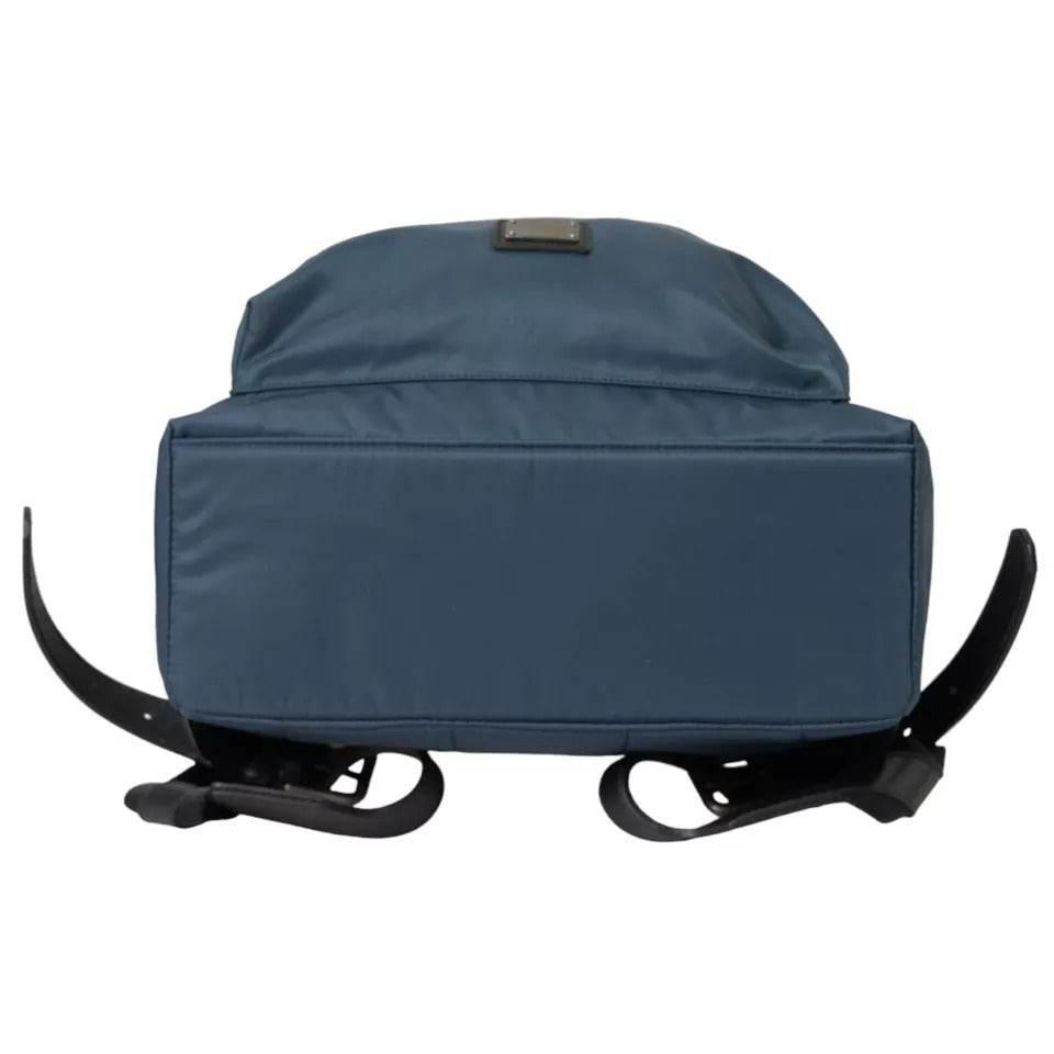 Dolce & Gabbana Blue Nylon #DGFamily Patch Men Backpack Bag - Hilstor