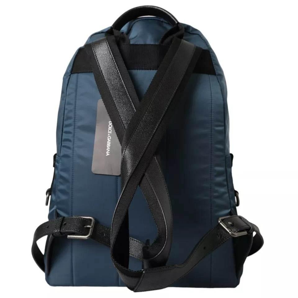 Dolce & Gabbana Blue Nylon #DGFamily Patch Men Backpack Bag - Hilstor