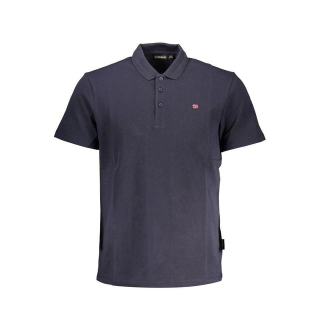 Napapijri Blue Cotton Men Polo - Hilstor