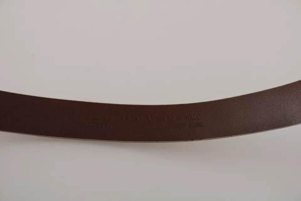 Dolce & Gabbana Cream Beige Gold Buckle Waist Leather Belt - Hilstor