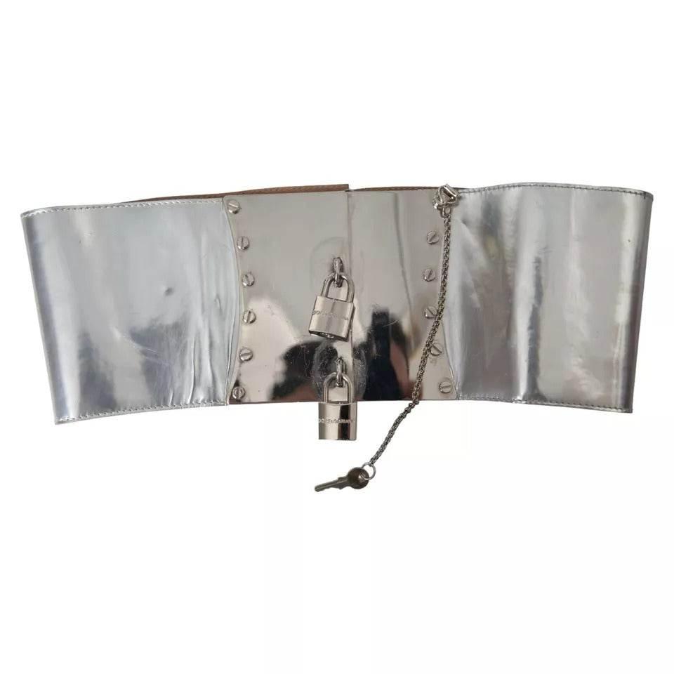 Dolce & Gabbana Silver Tone Brass Embellished Waist Belt - Hilstor