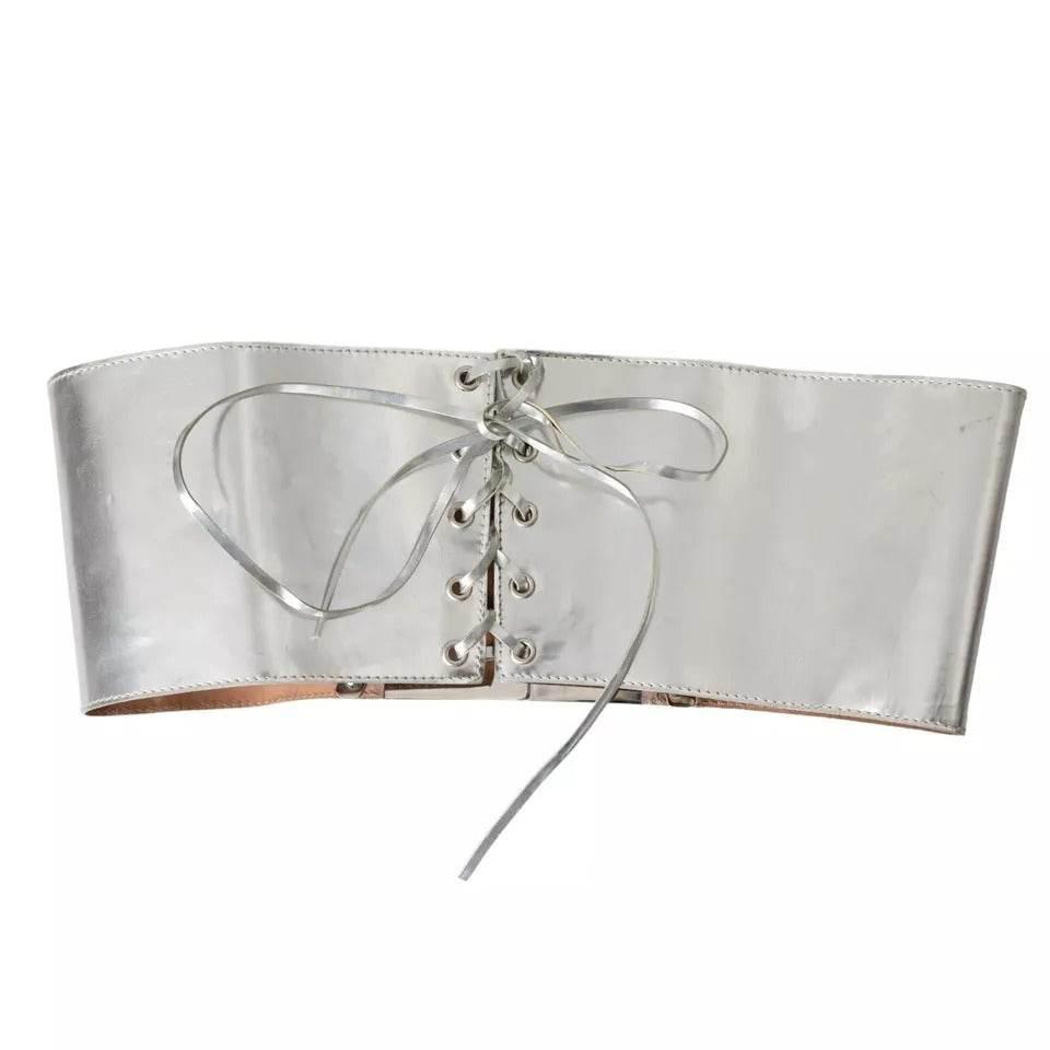 Dolce & Gabbana Silver Tone Brass Embellished Waist Belt - Hilstor