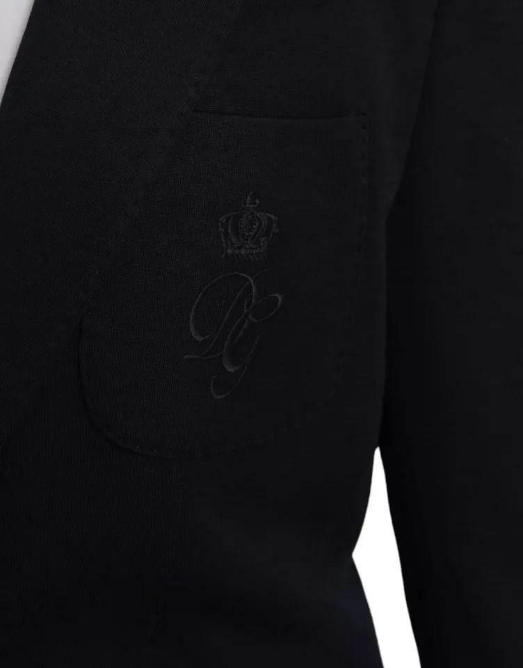 Dolce & Gabbana Blue Wool Notch Single Breasted Coat Blazer - Hilstor