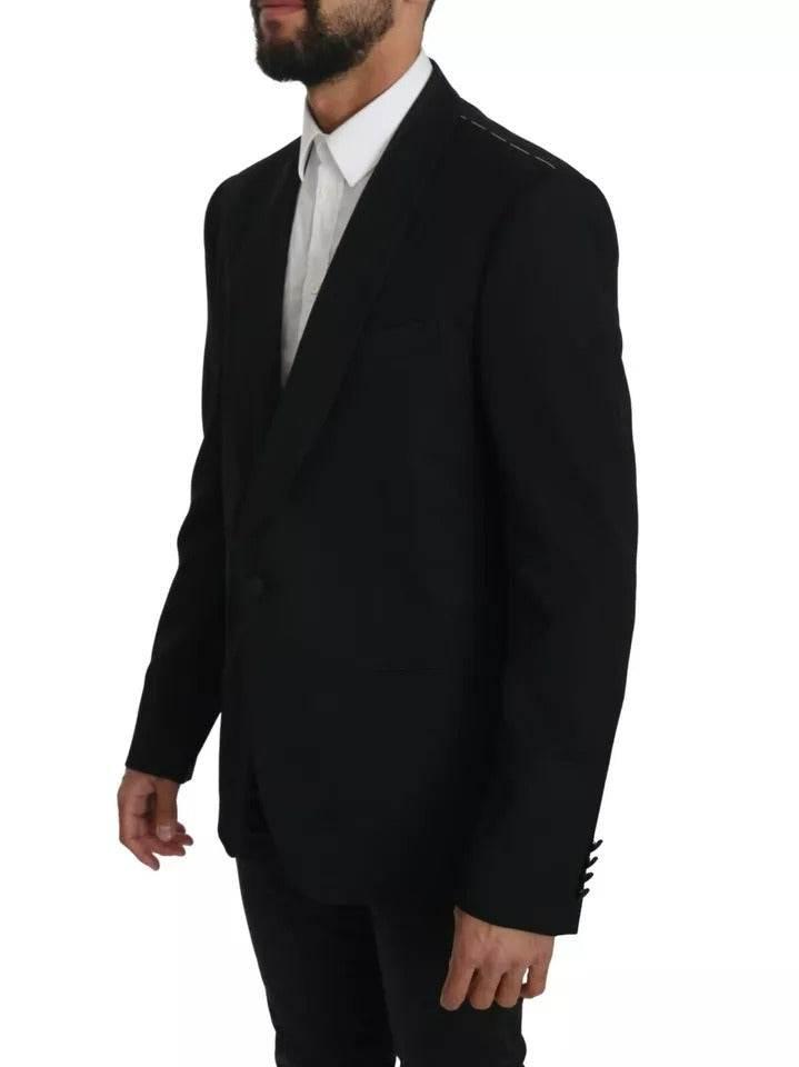 Dolce & Gabbana Black Single Breasted Formal Coat Blazer - Hilstor