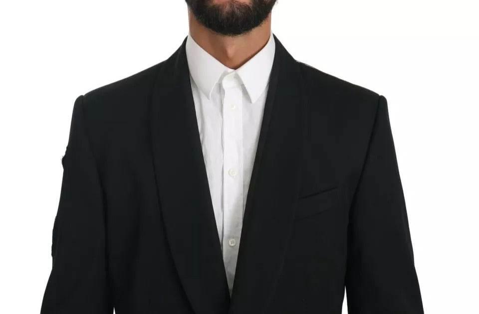 Dolce & Gabbana Black Single Breasted Formal Coat Blazer - Hilstor