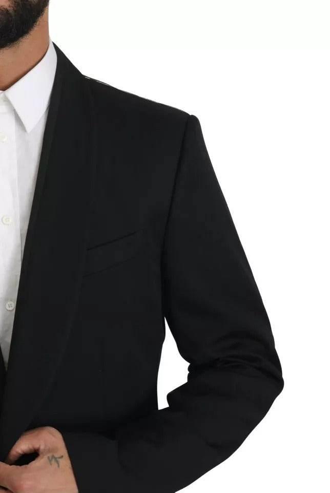 Dolce & Gabbana Black Single Breasted Formal Coat Blazer - Hilstor