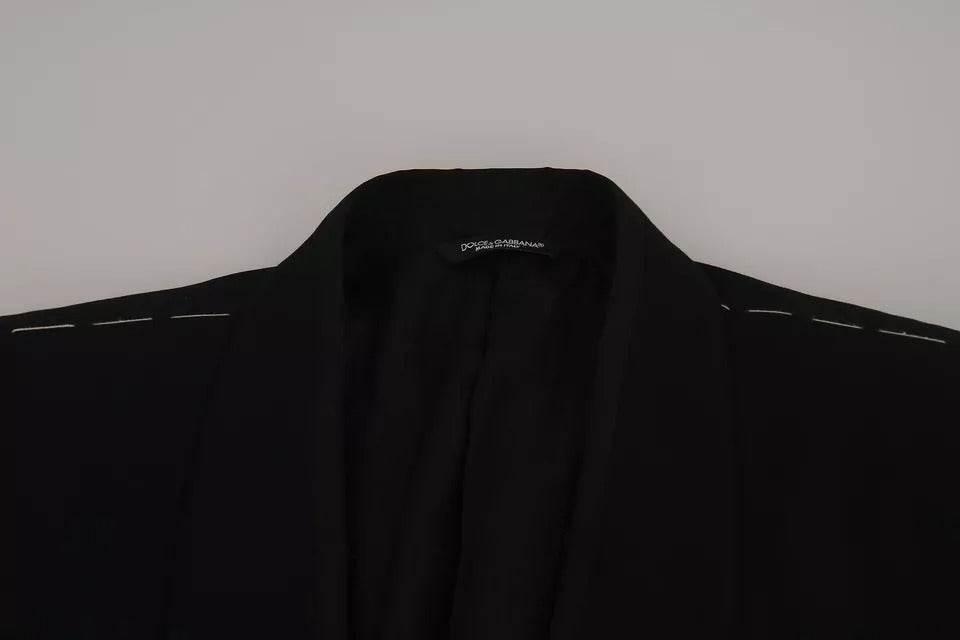 Dolce & Gabbana Black Single Breasted Formal Coat Blazer - Hilstor