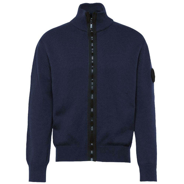 La Martina Blue Cotton Sweater - Hilstor
