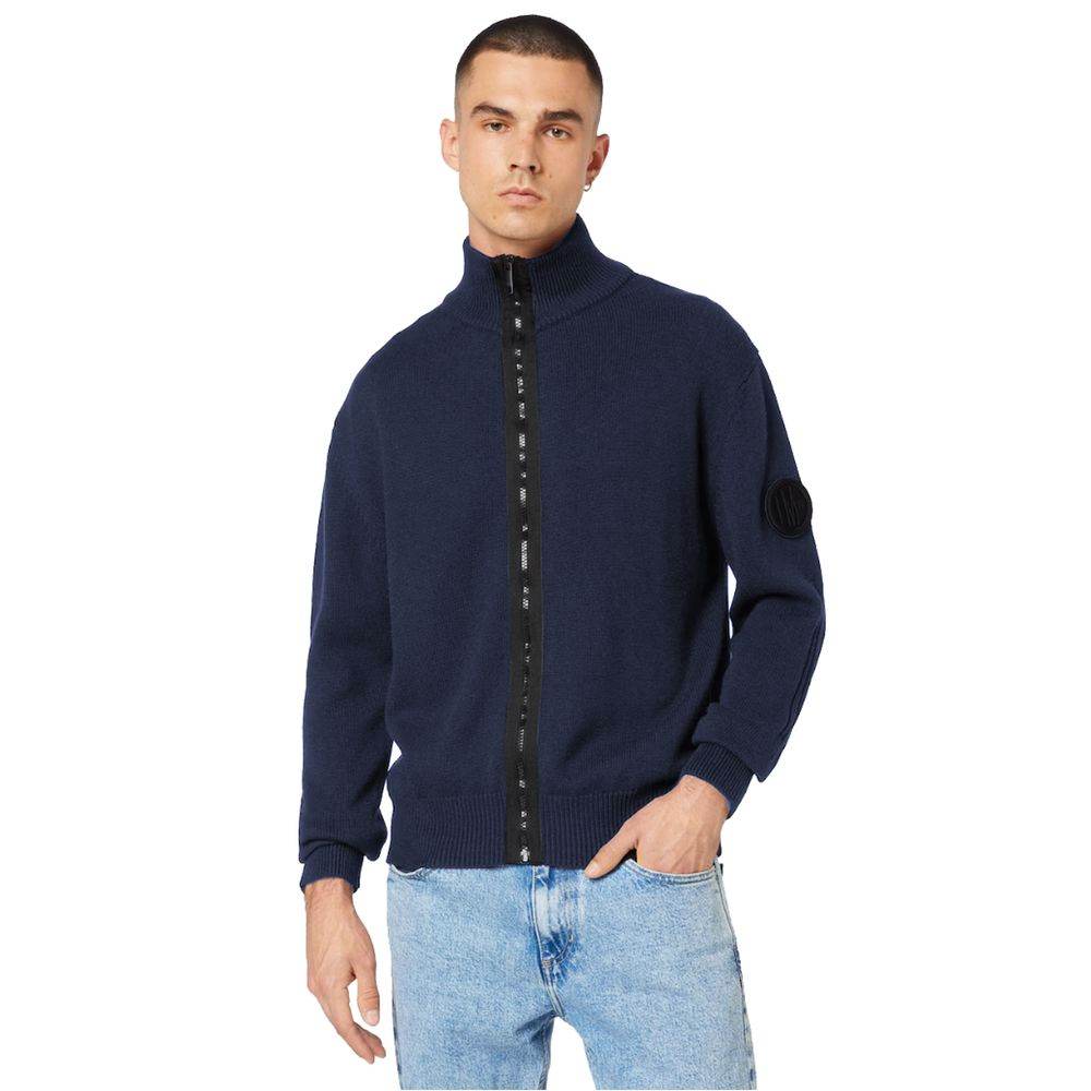 La Martina Blue Cotton Sweater - Hilstor