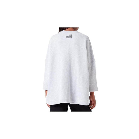 Love Moschino Gray Cotton Women's Oversized Sweatshirt - Hilstor