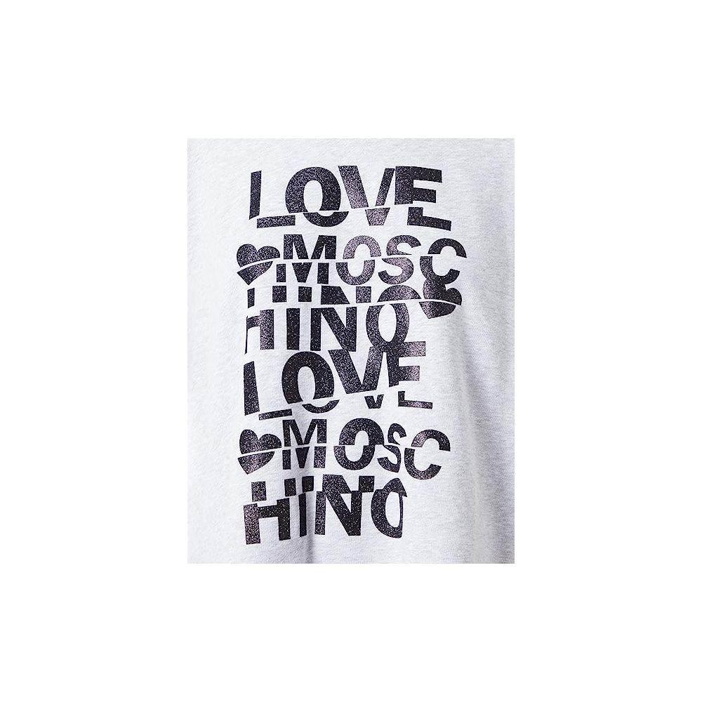 Love Moschino Gray Cotton Women's Oversized Sweatshirt - Hilstor