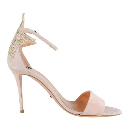 Elisabetta Franchi Studded Star Suede Heeled Sandals - Hilstor