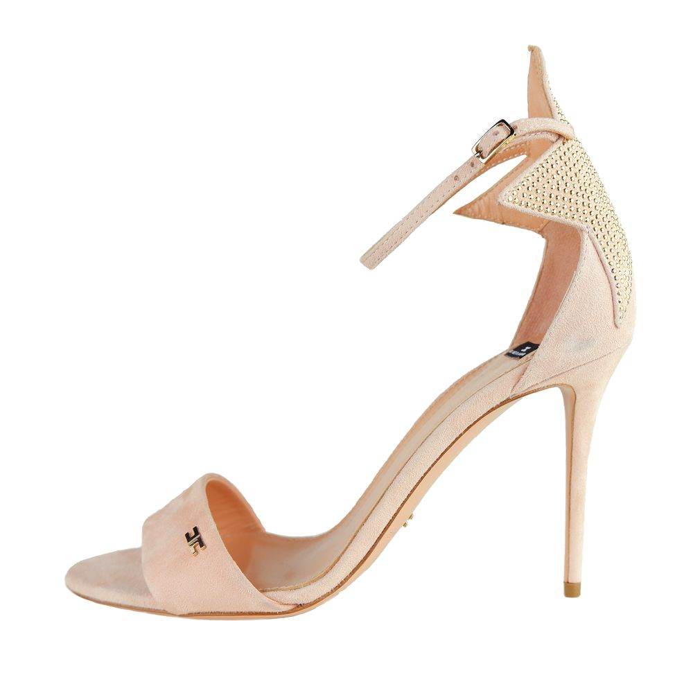 Elisabetta Franchi Studded Star Suede Heeled Sandals - Hilstor