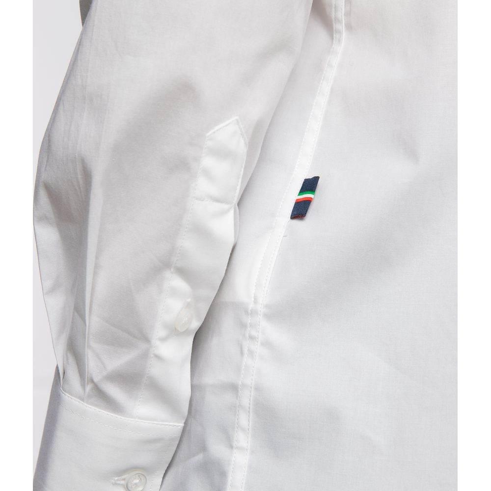 Aeronautica Militare White Cotton Men's Shirt - Hilstor