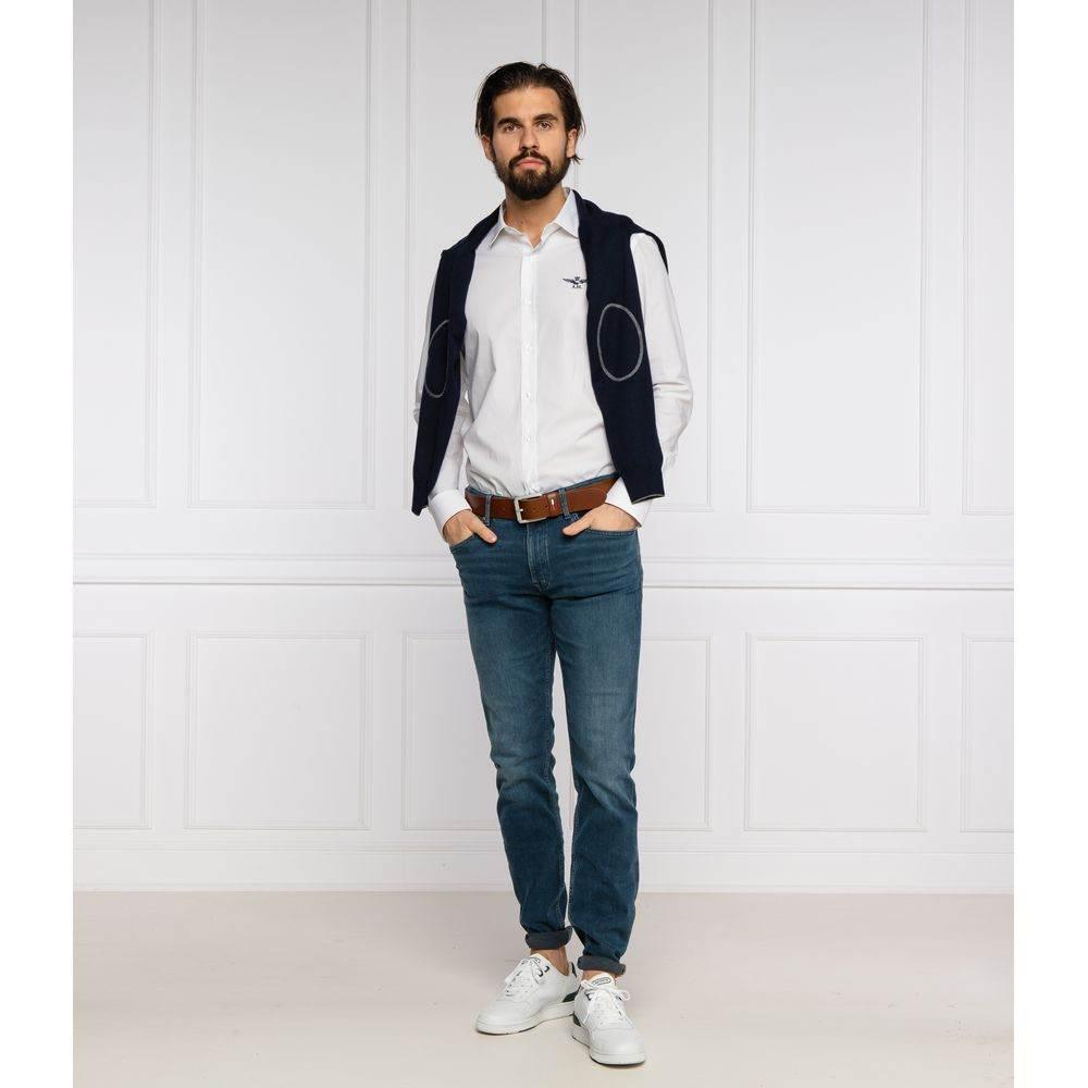 Aeronautica Militare White Cotton Men's Shirt - Hilstor