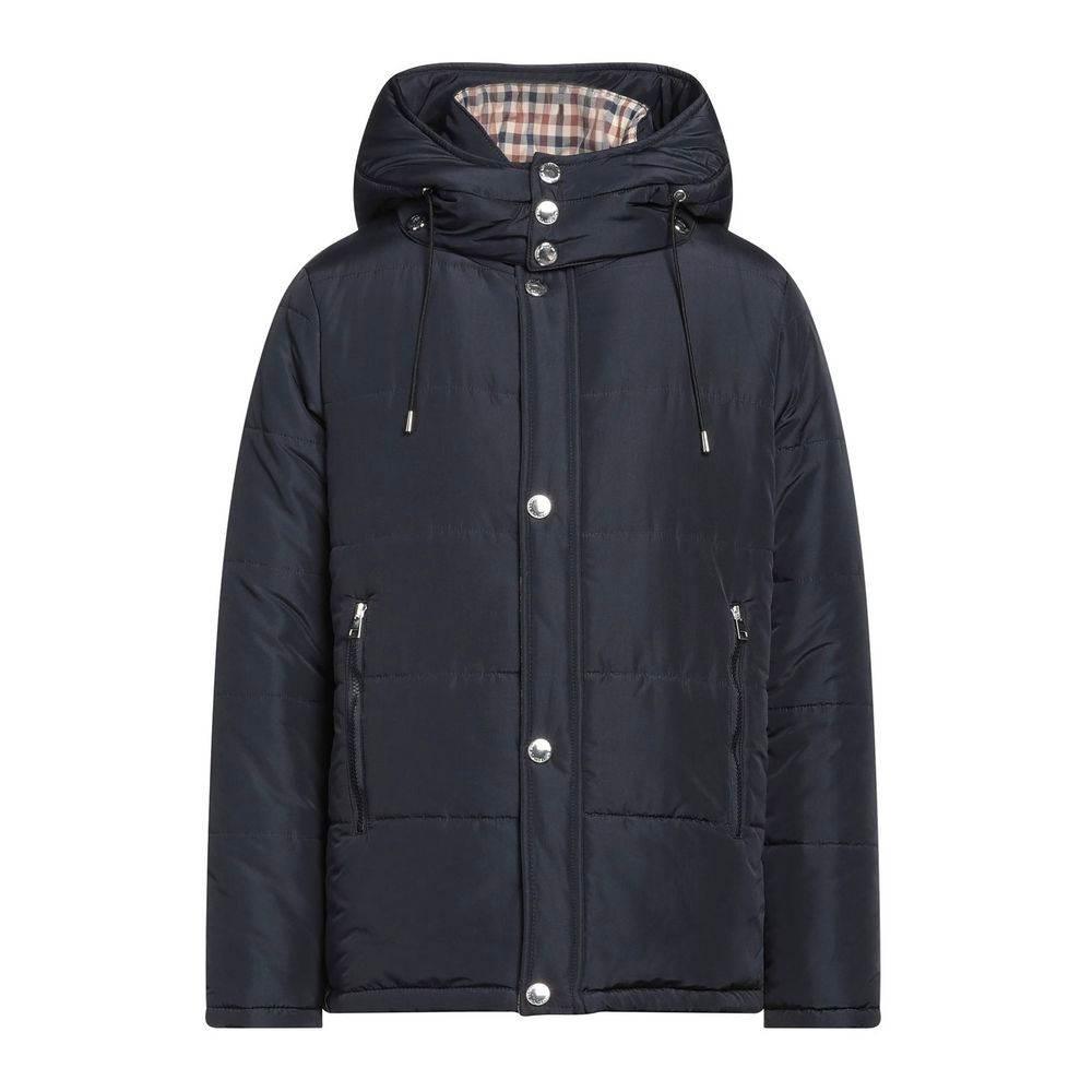 Aquascutum Blue Polyamide Men Jacket - Hilstor