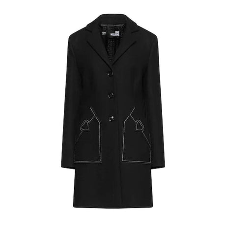 Love Moschino Black Wool Women Coat - Hilstor
