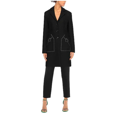 Love Moschino Black Wool Women Coat - Hilstor