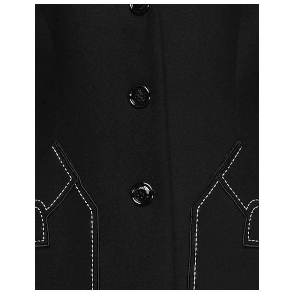 Love Moschino Black Wool Women Coat - Hilstor
