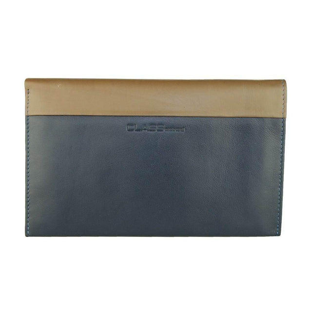 Cavalli Class Blue Leather Men Wallet - Hilstor