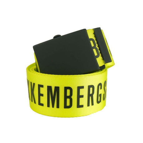 Bikkembergs Yellow Polyester Men Belt - Hilstor