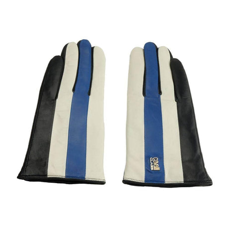 Cavalli Class Blue Lambskin Women Glove - Hilstor