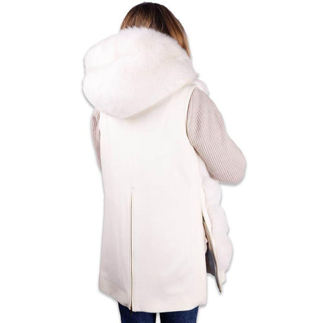 Made in Italy White Wool Women Coat - Hilstor