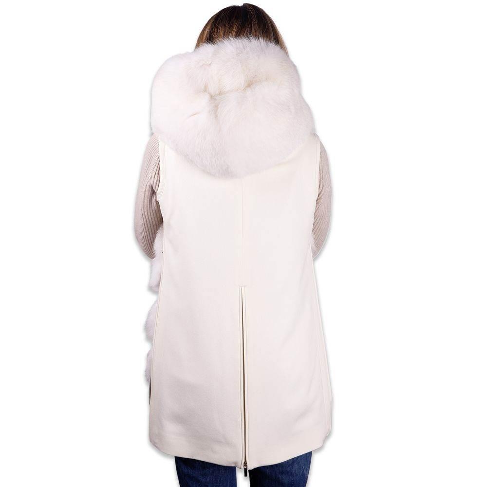 Made in Italy White Wool Women Coat - Hilstor