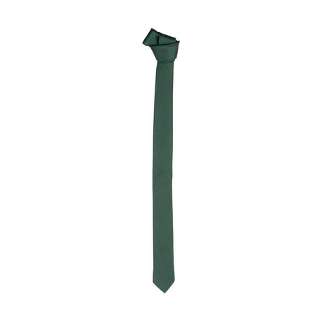 Emilio Romanelli Elegant Green Silk Slim Tie - Hilstor