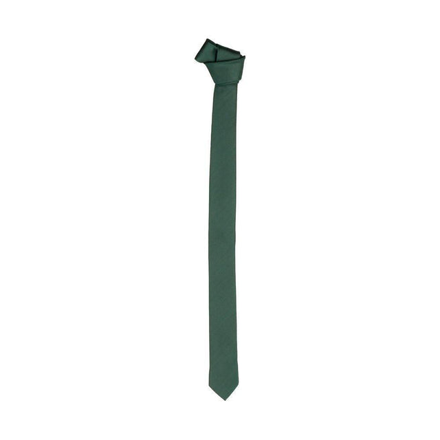 Emilio Romanelli Elegant Green Silk Slim Tie - Hilstor