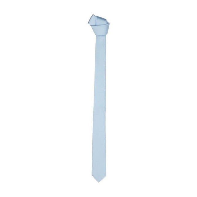 Emilio Romanelli Elegant Silk Sky-Blue Men's Slim Tie - Hilstor