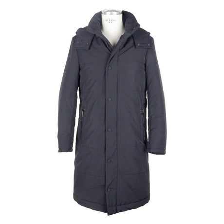 Made in Italy Black Wool Men's Raincoat - Hilstor