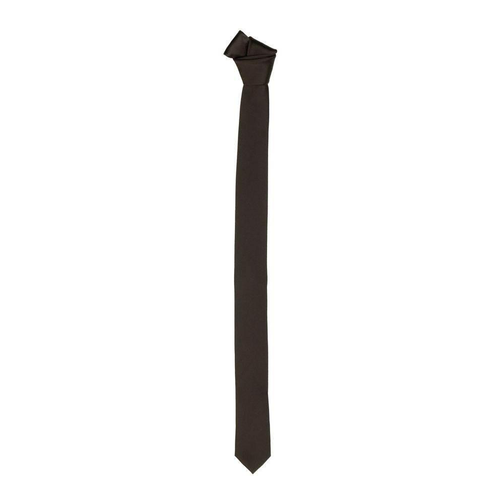 Emilio Romanelli Elegant Burgundy Silk Slim Tie - 40mm - Hilstor