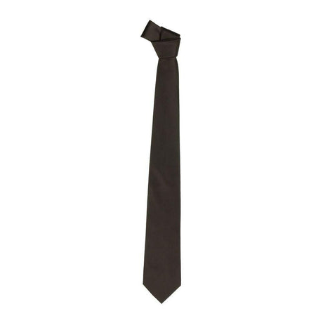 Emilio Romanelli Silk Point Pin Tie in Luxurious Brown - Hilstor
