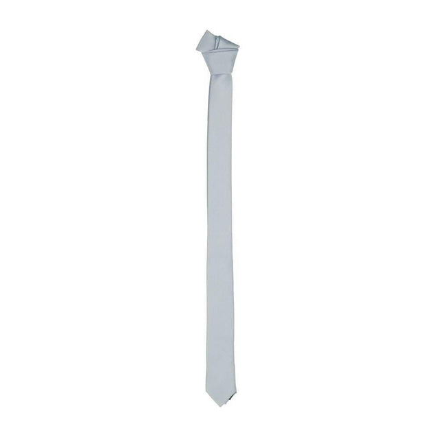 Emilio Romanelli Sleek Silk Slim Tie in Chic Gray - Hilstor