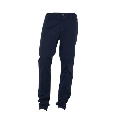 Made in Italy Blue Cotton Men's Trouser - Hilstor