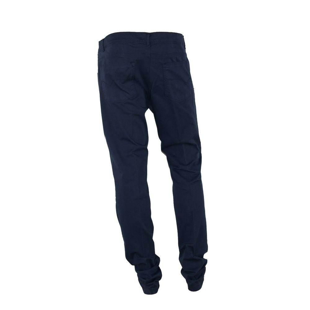 Made in Italy Blue Cotton Men's Trouser - Hilstor
