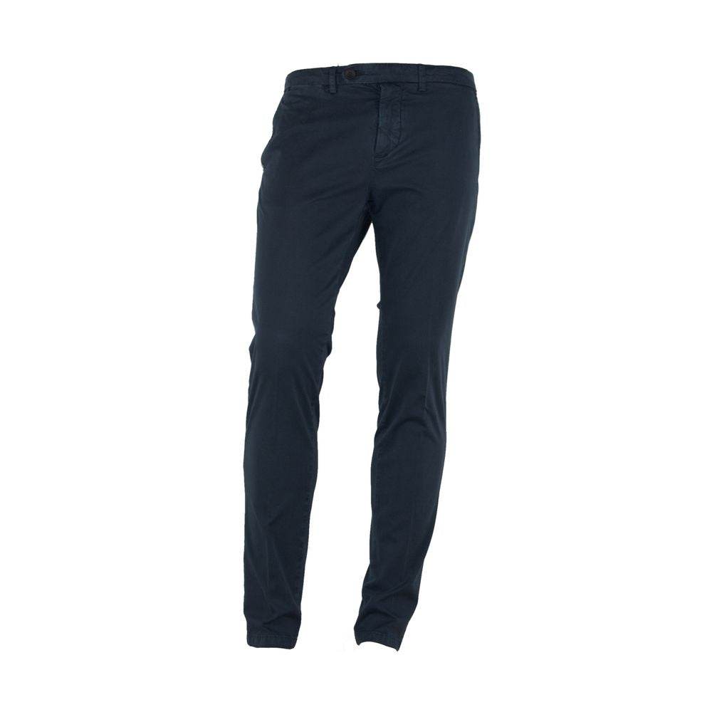 Made in Italy Elegant Blue Summer Trousers - Hilstor