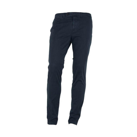 Made in Italy Blue Cotton Men's Trouser - Hilstor