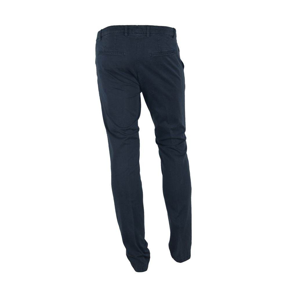 Made in Italy Elegant Blue Summer Trousers - Hilstor