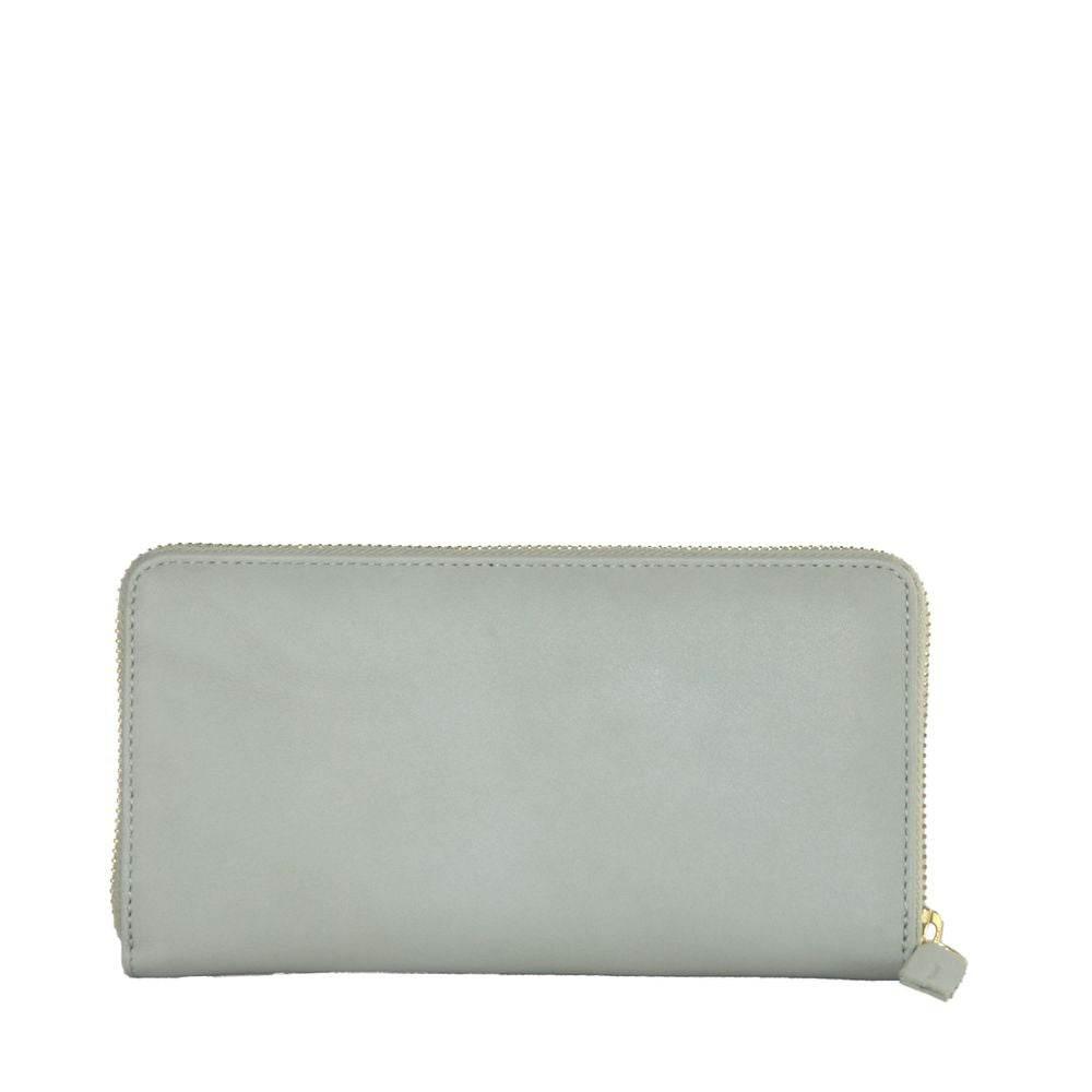 Cavalli Class Gray Calfskin Women Wallet - Hilstor