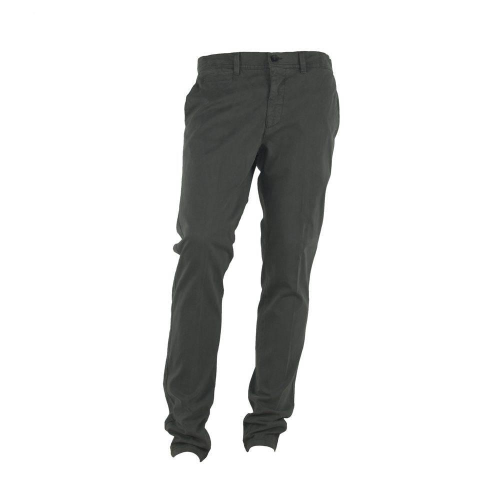Made in Italy Gray Cotton Men Pant - Hilstor