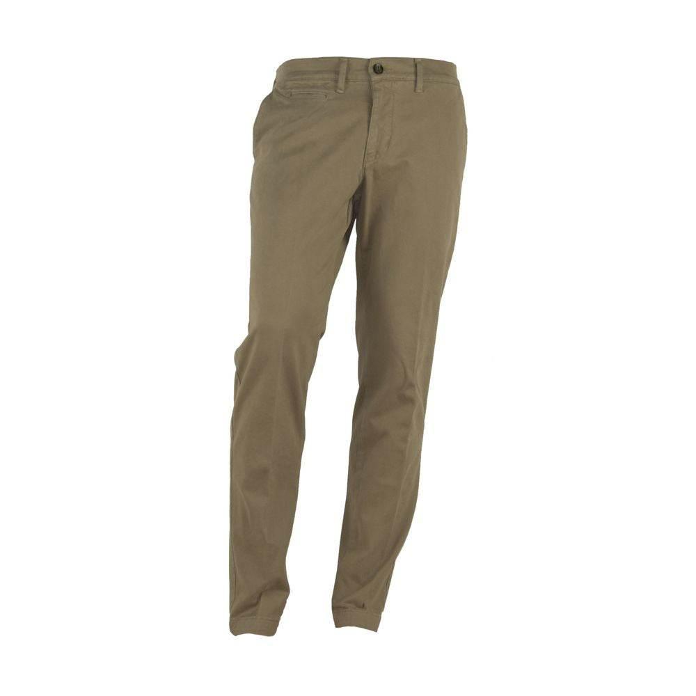 Made in Italy Brown Cotton Men Pant - Hilstor