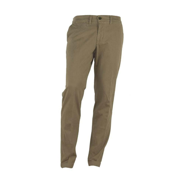 Made in Italy Brown Cotton Men Pant - Hilstor